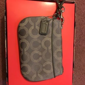 Grey COACH wristlet